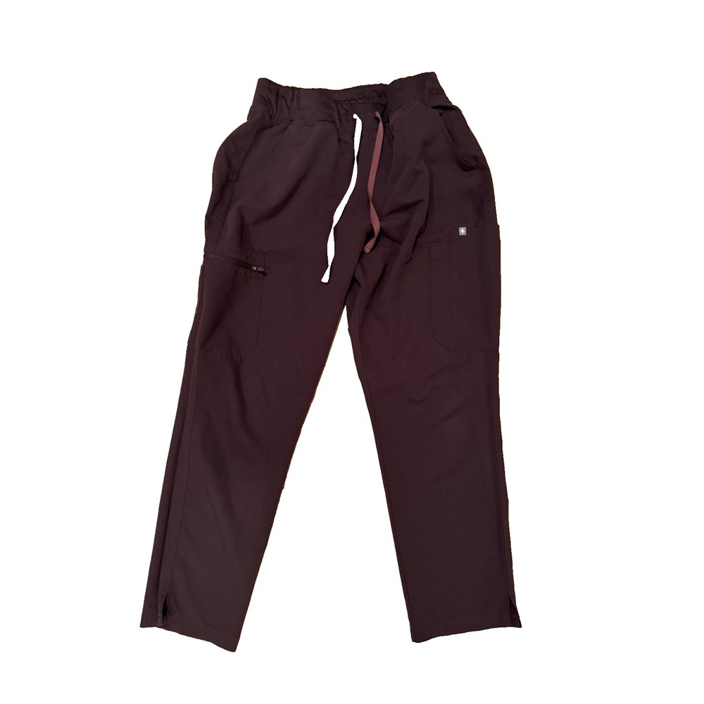 FIGS Women's Size Large Petite High Waisted Yola Scrub Pants Espresso Brown